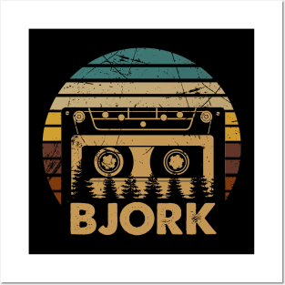 Great Gift Björk For Name Retro Styles Color 70s 80s 90s Posters and Art